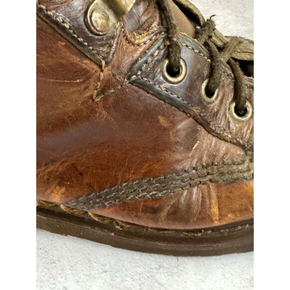 Dr Martens 8088 Brown Leather Boots UK 6 US 7 Lace Up Made in England Vintage main image 9